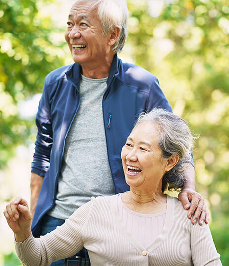 Couple in park